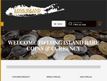 Tablet Screenshot of longislandrarecoins.com